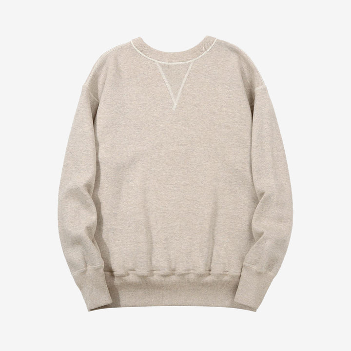 Warehouse Lot 401 plain loopwheel crewneck sweatshirt made in Japan vintage style oatmeal back view