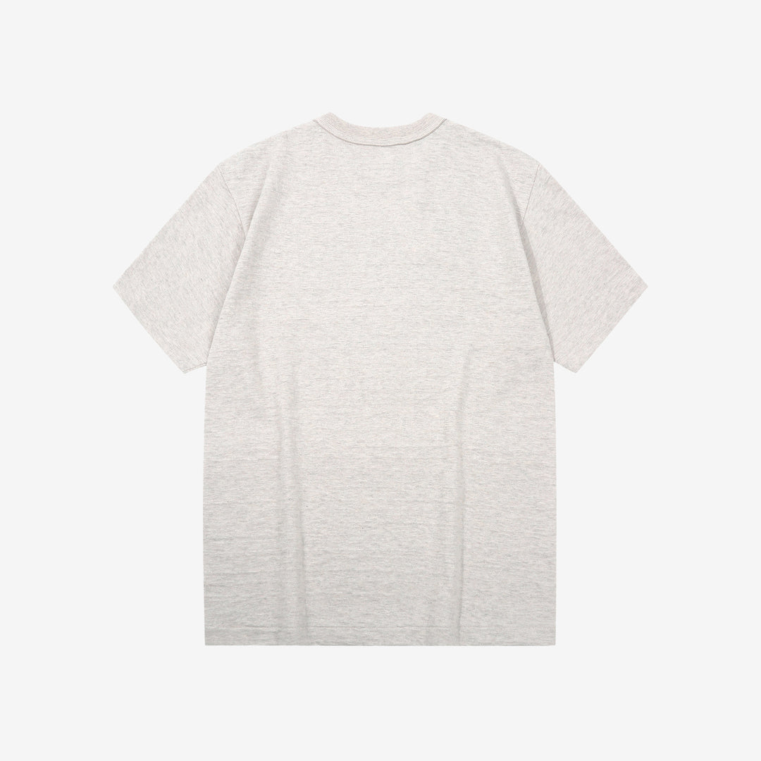 Warehouse Lot 4601 short sleeve shadow border slub yarn crew neck T-shirt made in Japan oatmeal back view