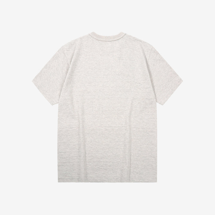 Warehouse Lot 4601 short sleeve shadow border slub yarn crew neck T-shirt made in Japan oatmeal back view