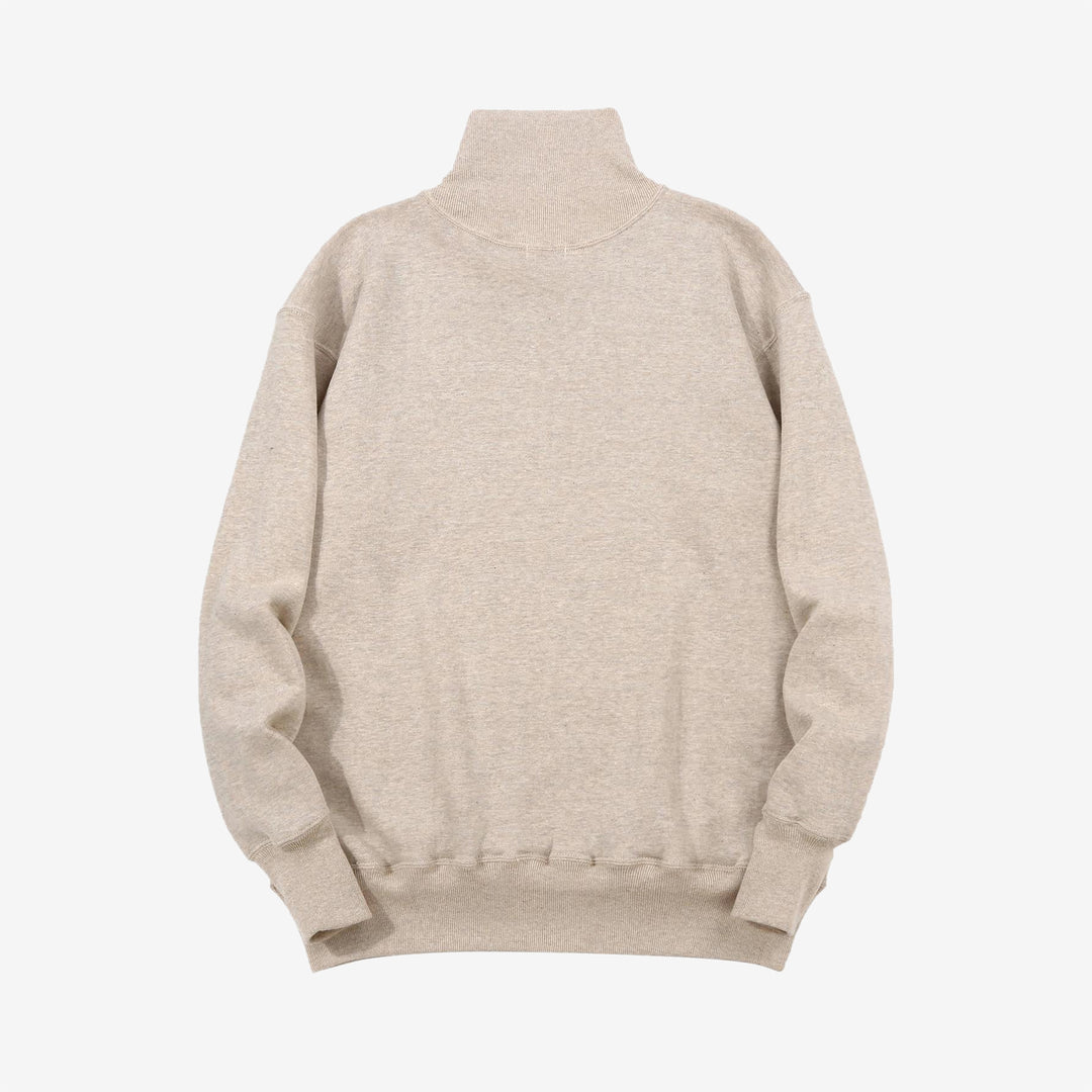 Warehouse 468 high neck loopwheel sweatshirt mock neck made in Japan vintage style oatmeal back