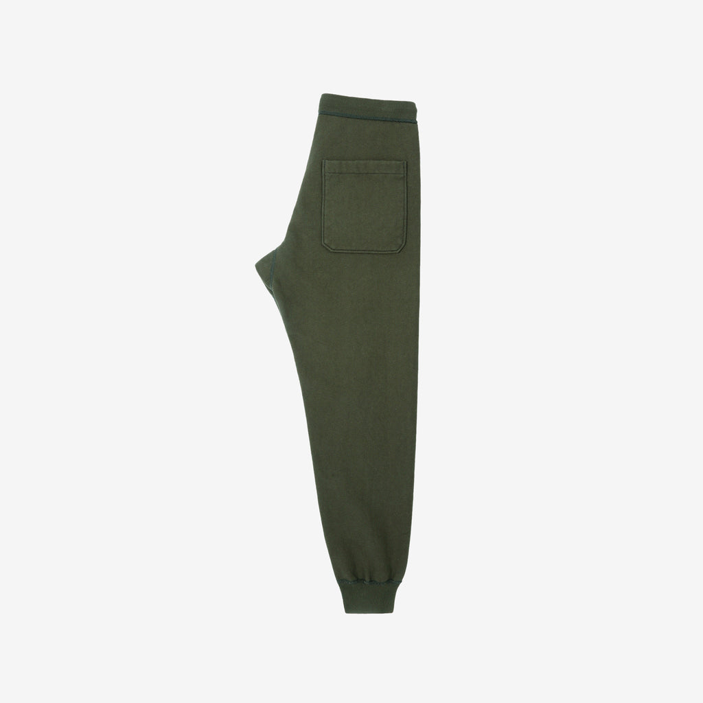 Deluxeware S500-00 20oz Heavyweight Loopwheeled Sweatpants Made in Japan Olive Full View