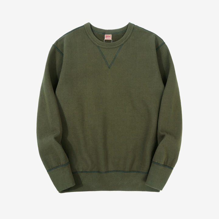 Deluxeware S101-00 loopwheeled sweatshirt made in Japan heavyweight crew neck olive