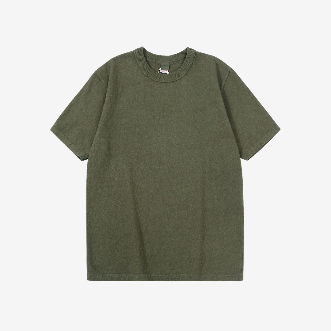 UES 652321 No.8 Slub Yarn Heavyweight T-Shirt – Olive Front View