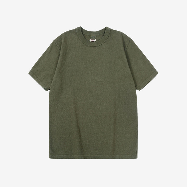UES 652321 No.8 Slub Yarn Heavyweight T-Shirt – Olive Front View
