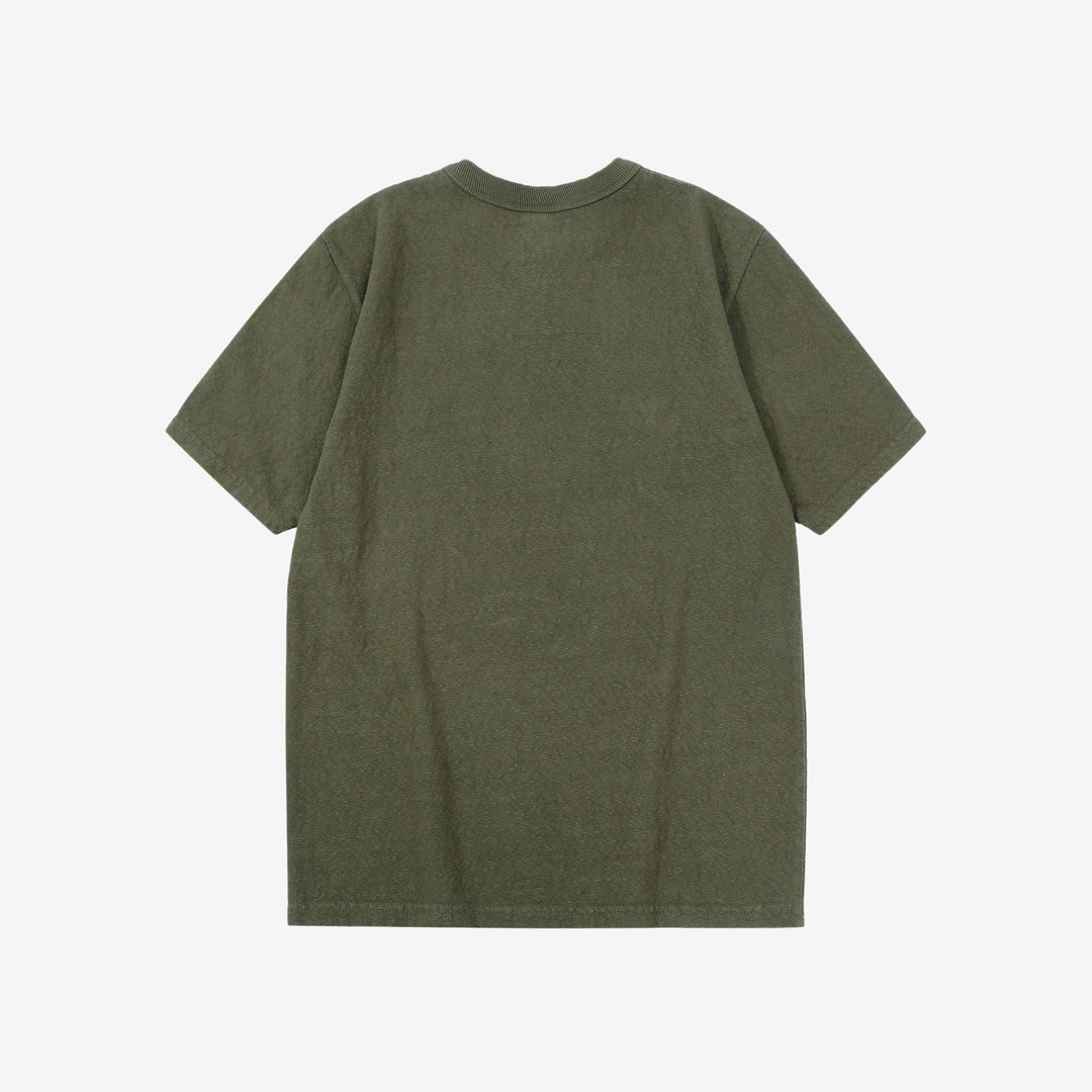UES 652321 No.8 Slub Yarn Heavyweight T-Shirt – Olive Back View