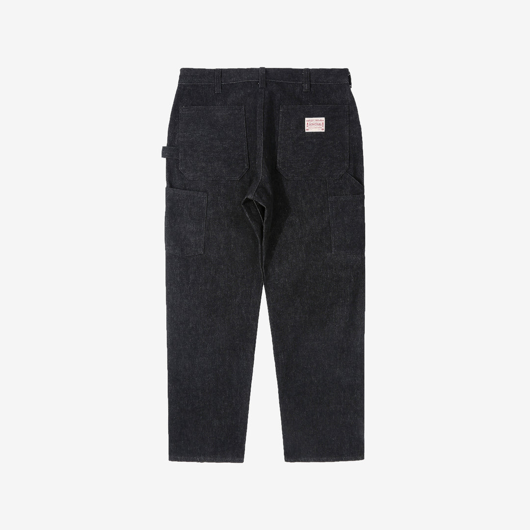 boncoura 15oz selvedge black denim painter pants straight fit