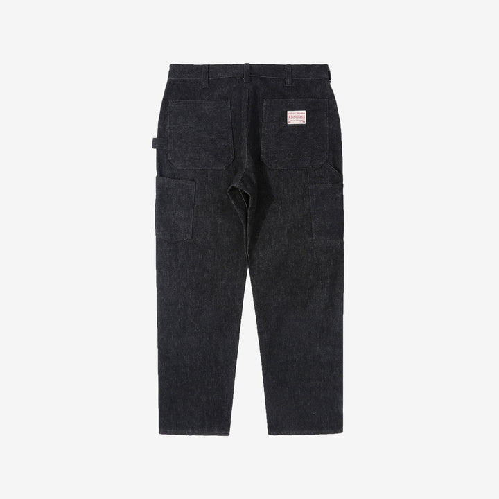 boncoura 15oz selvedge black denim painter pants straight fit
