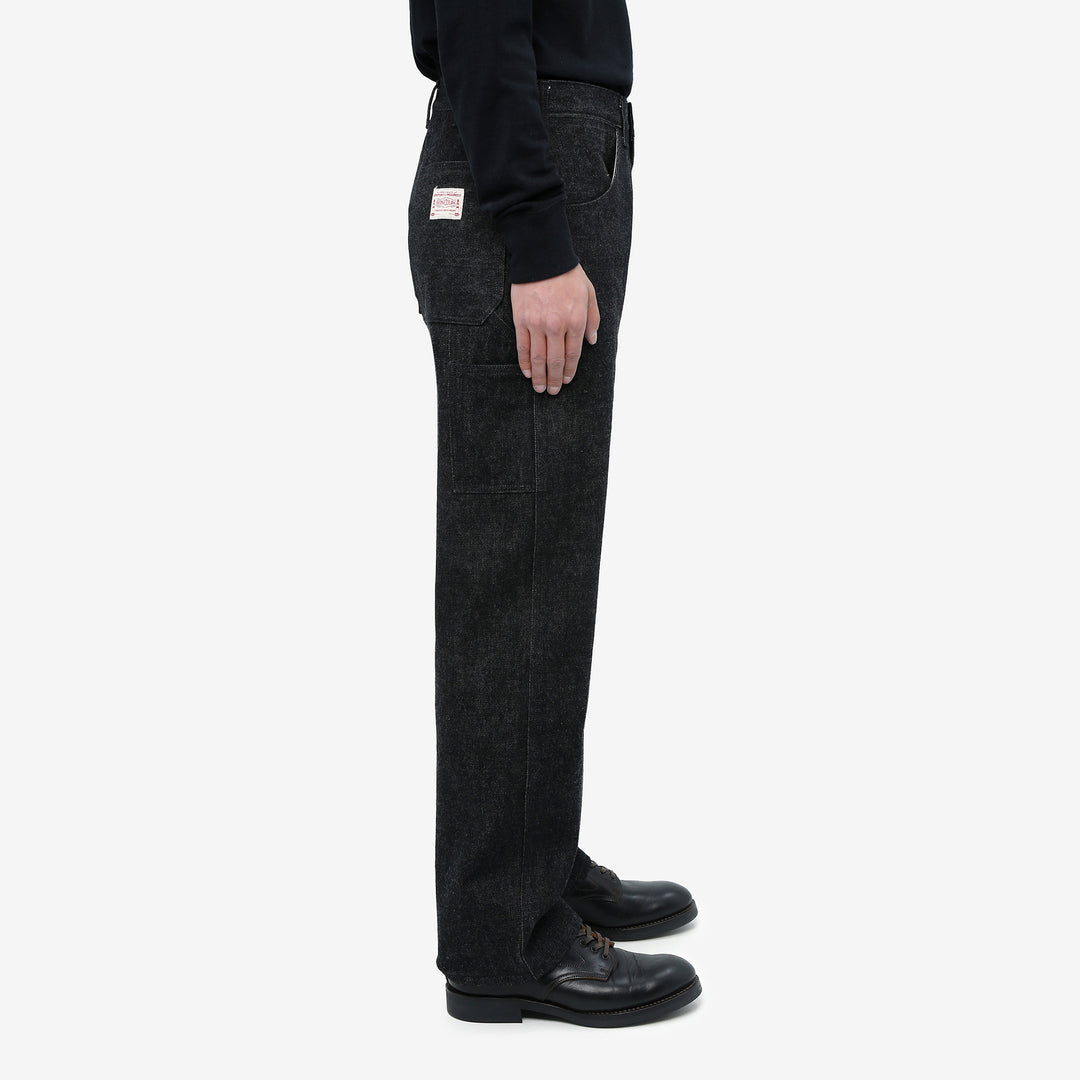 boncoura 15oz selvedge black denim painter pants straight fit