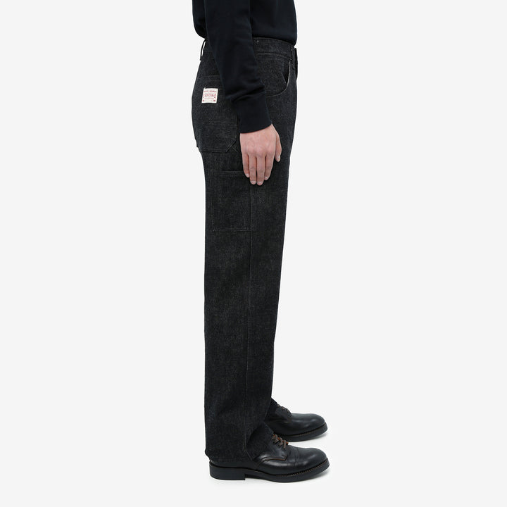 boncoura 15oz selvedge black denim painter pants straight fit