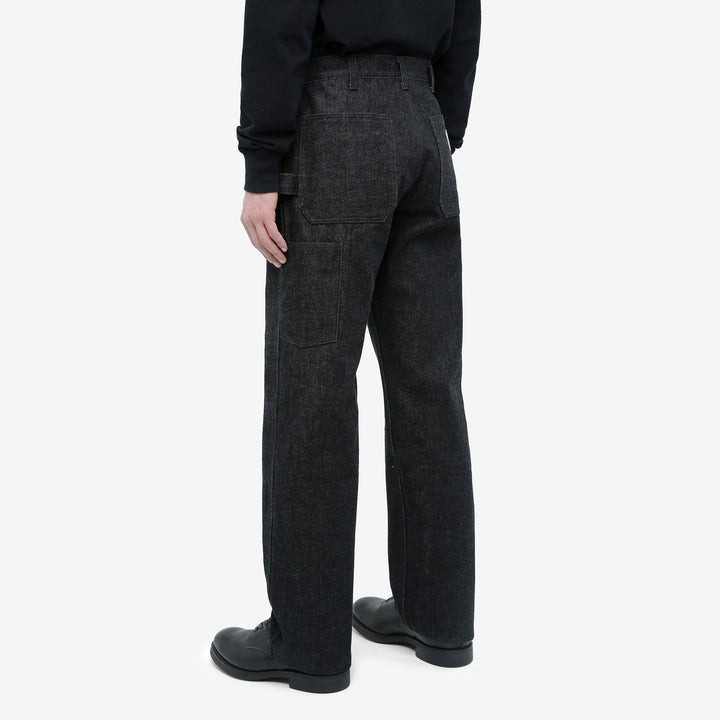 boncoura 15oz selvedge black denim painter pants straight fit