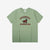 Warehouse 4064 2nd hand shepherd graphic T-shirt short sleeve vintage print made in Japan front view green