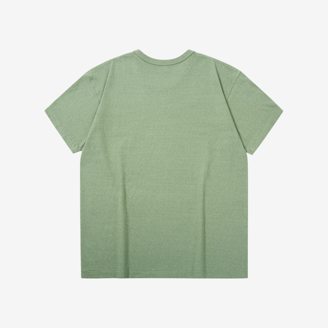 Warehouse 4064 2nd hand shepherd graphic T-shirt short sleeve vintage print made in Japan back view green
