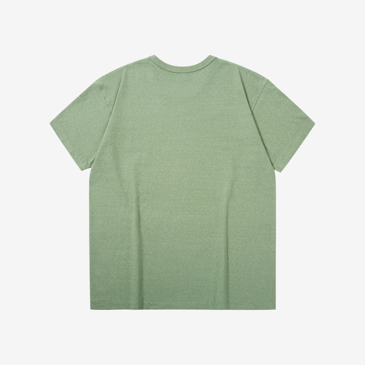 Warehouse 4064 2nd hand shepherd graphic T-shirt short sleeve vintage print made in Japan back view green
