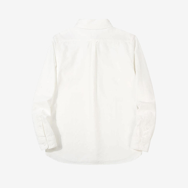 UES 502205 8.6oz Slub Oxford B.D. Shirt White Back View