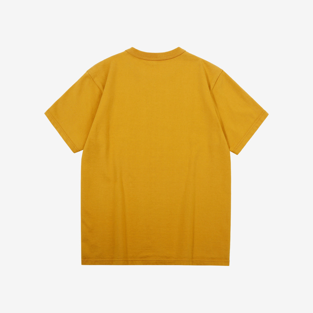 Deluxeware SDTS-00 10.5oz loopwheeled T-shirt made in Japan heavyweight crew neck us yellow back