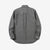 Wasew WSW-016 Schonherr loom button down oxford shirt made in Japan long sleeve cotton shirt grey back view
