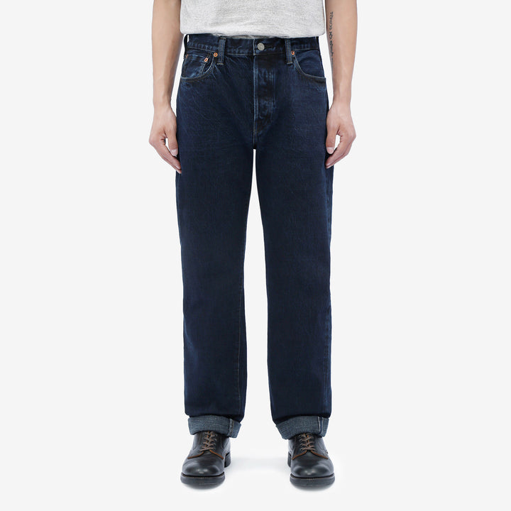 Omoto Denim 0615BCH 13.5oz Selvedge Sumi Overdyed Denim - Relaxed Tapered Fit Made in Japan - Wear Image Front
