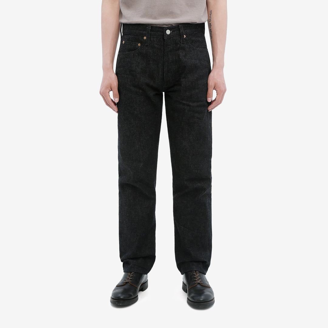 Boncoura 66 15oz Selvedge Black Denim - Modern Straight Fit Made in Japan - wearing front view