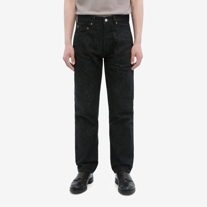 Boncoura 66 15oz Selvedge Black Denim - Modern Straight Fit Made in Japan - wearing front view