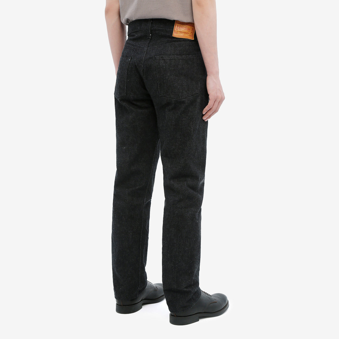 Boncoura 66 15oz Selvedge Black Denim - Modern Straight Fit Made in Japan - wearing back view