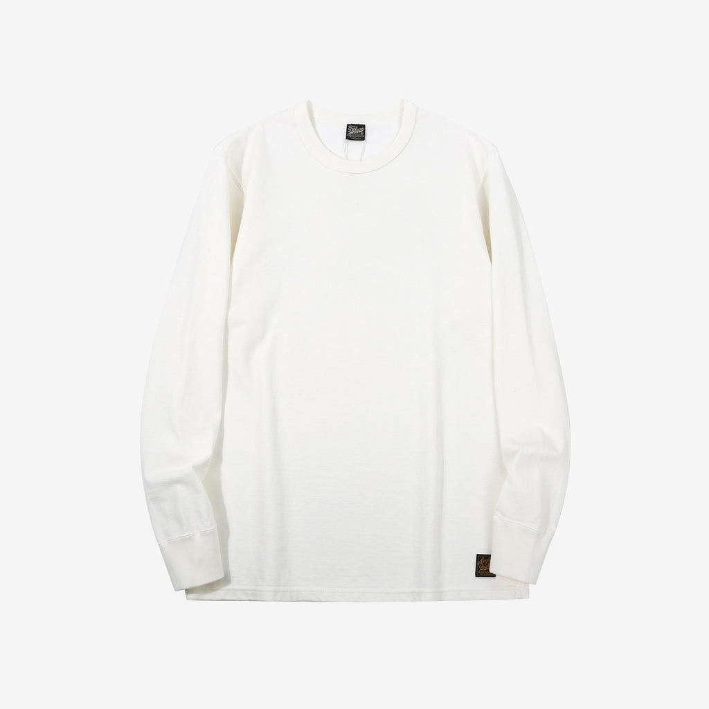 Deluxeware DXTL-00 12.5oz loopwheeled long sleeve t-shirt made in Japan ultra heavyweight white