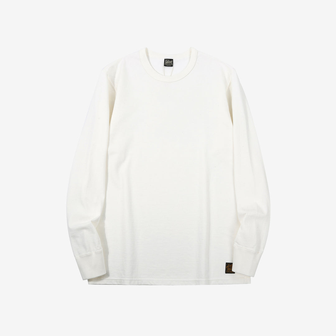Deluxeware DXTL-00 12.5oz loopwheeled long sleeve t-shirt made in Japan ultra heavyweight white