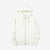 Un-Useless 170416 inlay knit full zip hoodie made in Japan SWKNIT zip hooded sweatshirt white front view