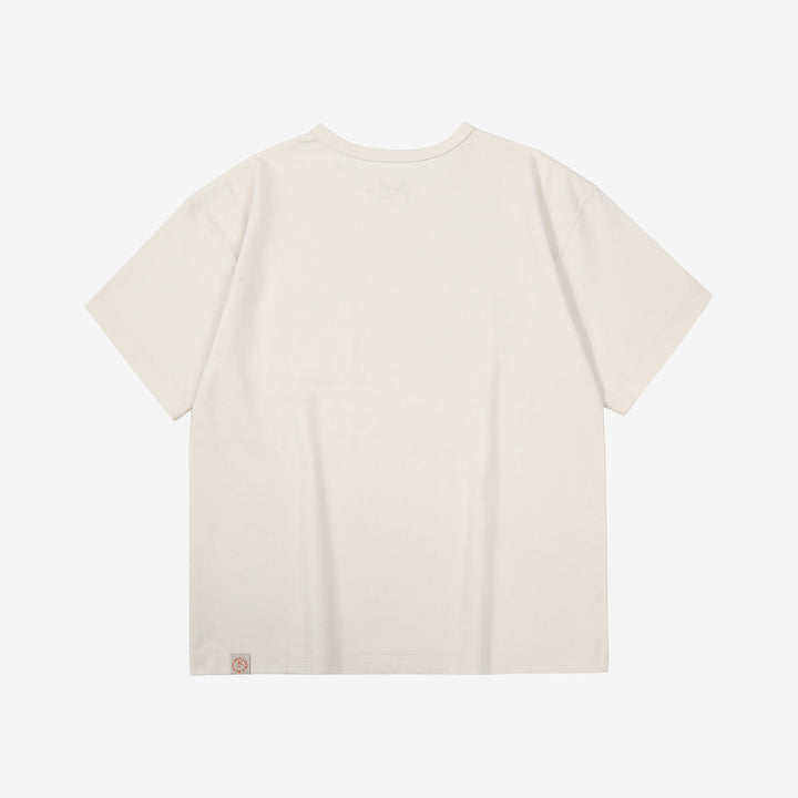 Boncoura High Density Heavyweight Pocket T-Shirt Made in Japan White Back