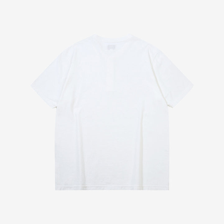 Dalee’s & Co. Spinner 1920s 4-button henley loopwheel T-shirt made in Wakayama Japan white