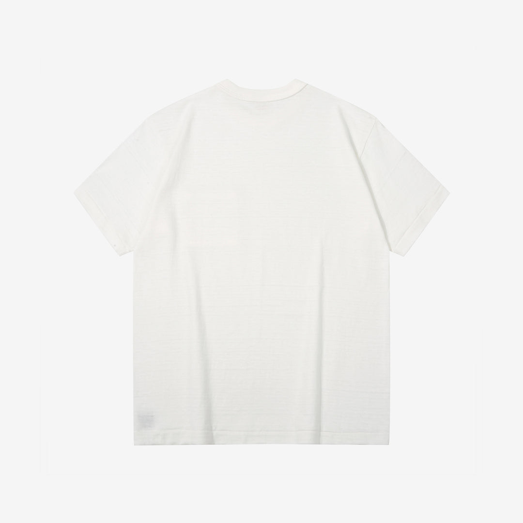 Warehouse Lot 4601 Shadow Border Slub Yarn Pocket T-Shirt Made in Japan Back View Off White