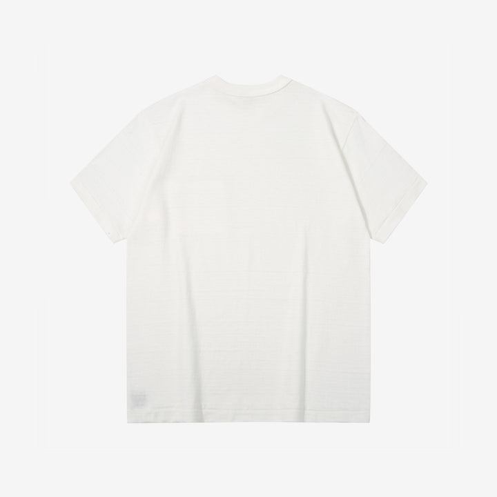 Warehouse Lot 4601 Shadow Border Slub Yarn Pocket T-Shirt Made in Japan Back View Off White