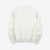Un-Useless 170401 inlay knit crew neck sweatshirt made in Japan cotton knit white back view