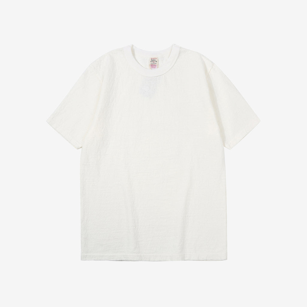 UES 652321 No.8 Slub Yarn Heavyweight T-Shirt – White Front View