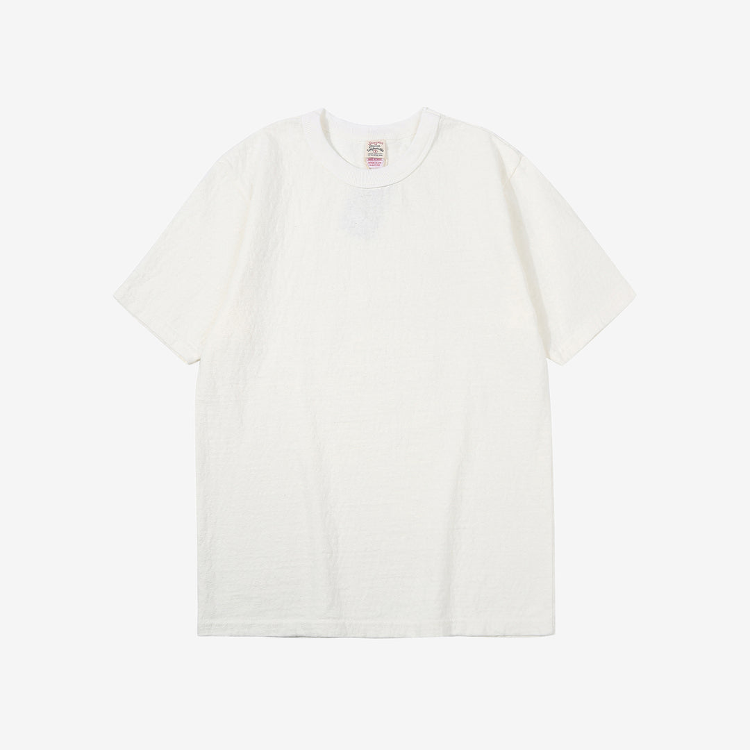 UES 652321 No.8 Slub Yarn Heavyweight T-Shirt – White Front View