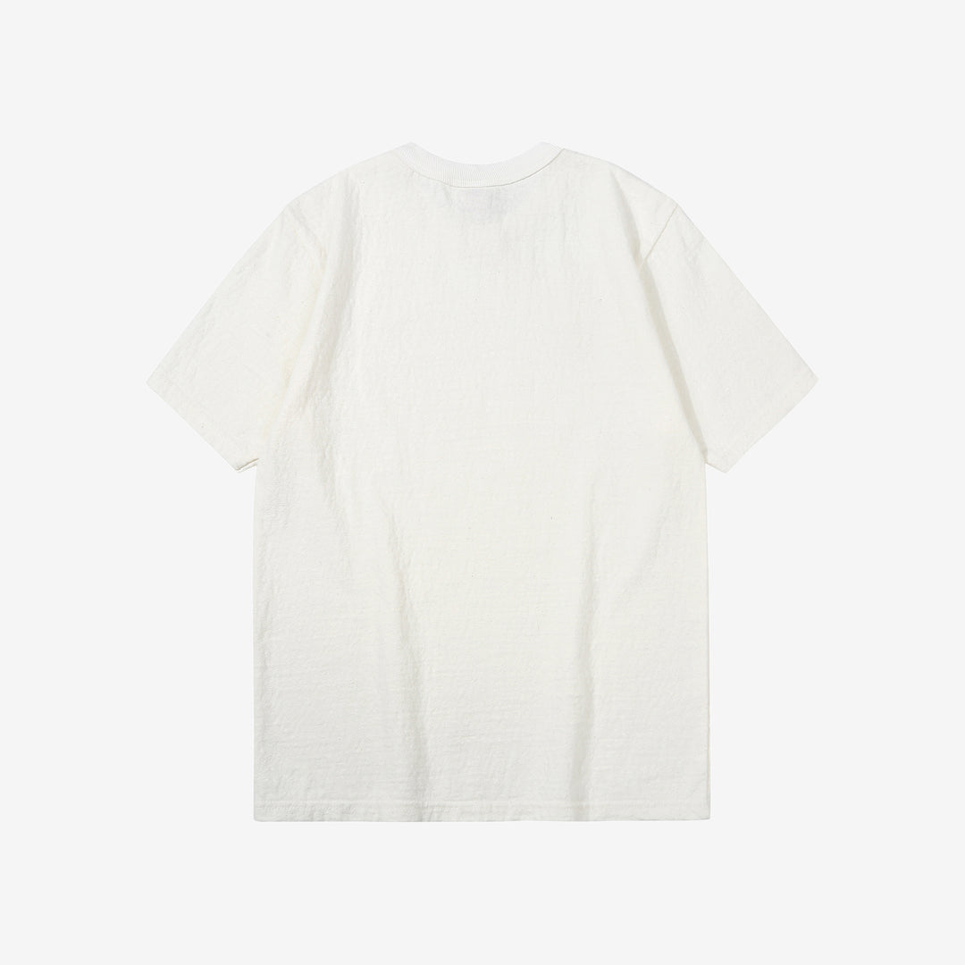 UES 652321 No.8 Slub Yarn Heavyweight T-Shirt – White Back View
