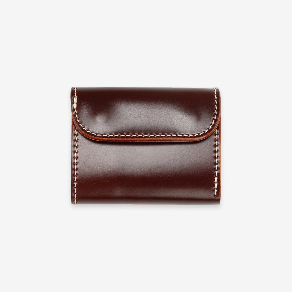 Inception cordovan mini wallet horsehide leather compact wallet Japan exclusive burgundy