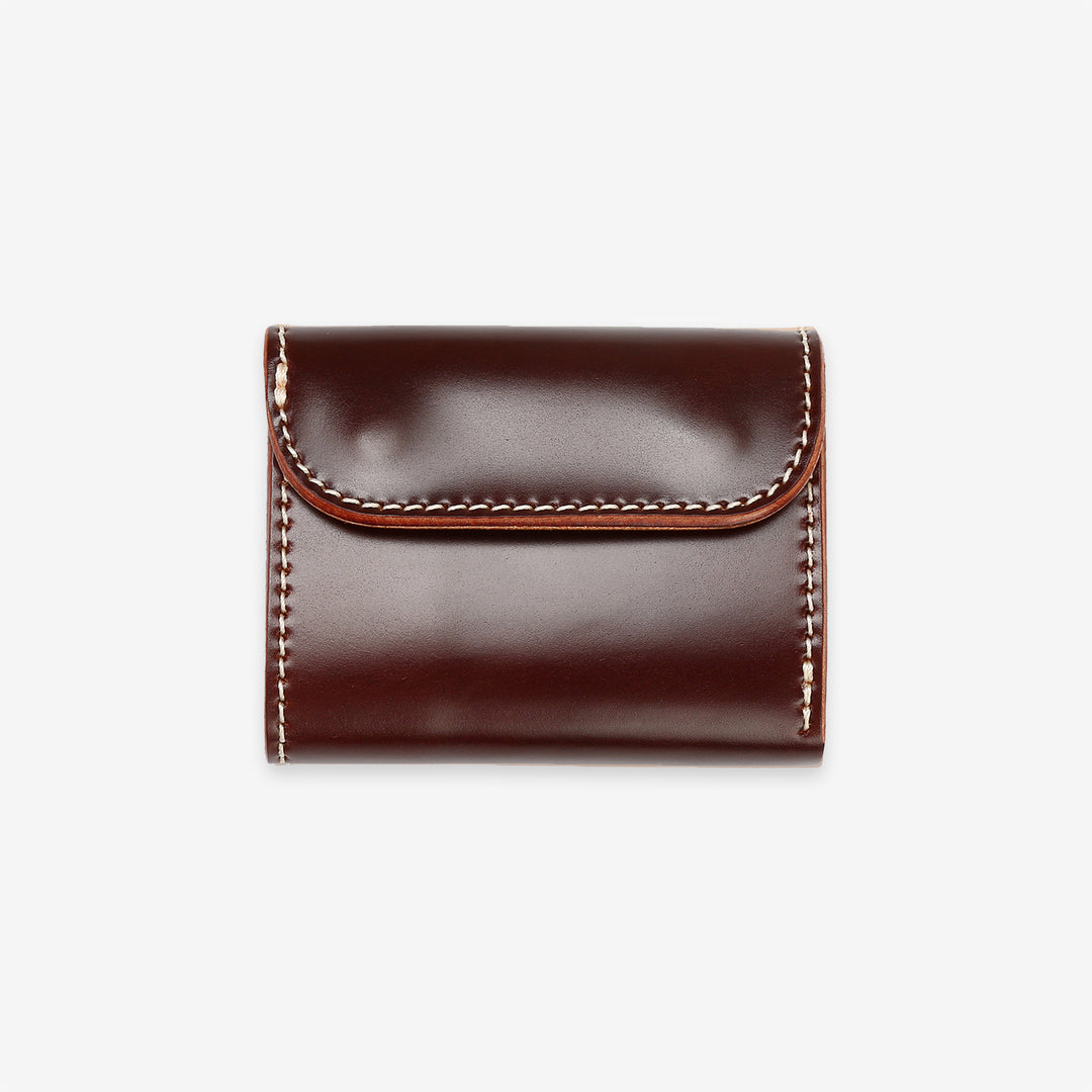 Inception cordovan mini wallet horsehide leather compact wallet Japan exclusive burgundy